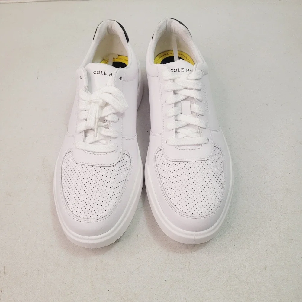 Cole Haan Grand Crosscourt Sneakers Mens 9.5 White Leather Low Top Shoes - Picture 10 of 11